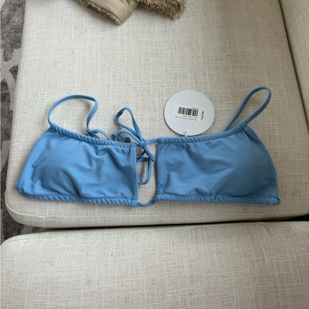 Princess Polly recycled nylon Tahiti blue bikini top blue